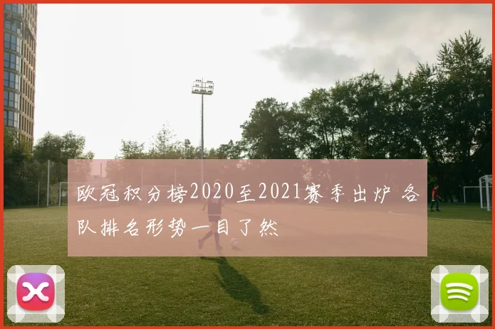 欧冠积分榜2020至2021赛季出炉 各队排名形势一目了然